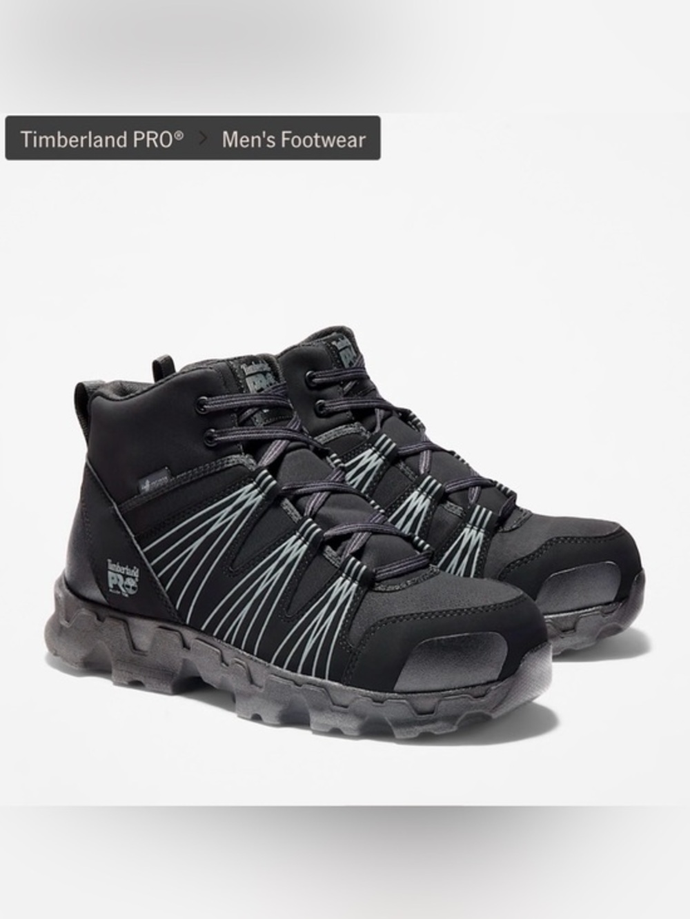 NWT MEN'S TIMBERLAND PRO POWERTRAIN MID ESD WORK BOOTS